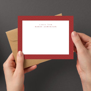 Classic herringbone tweed frame simple red card