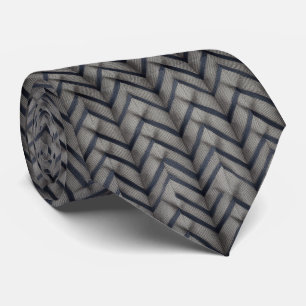 Classic Herringbone Weave Pattern Tie