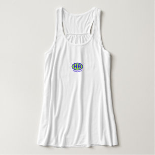 Classic Higgins Beach HB Oval Blue Green Singlet