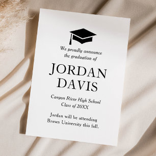 Classic High School Graduation Announcement