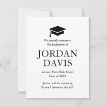Classic High School Graduation Announcement