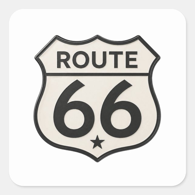 Classic Highway Shield Retro Sticker (Front)