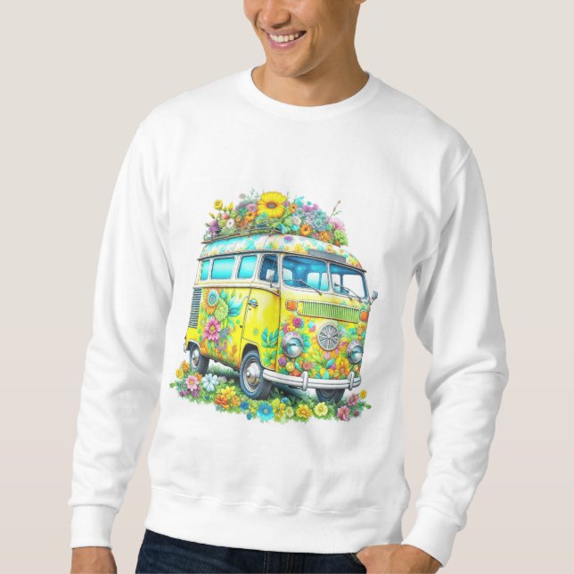 Classic Hippie Tour Bus Sweatshirt (Front)