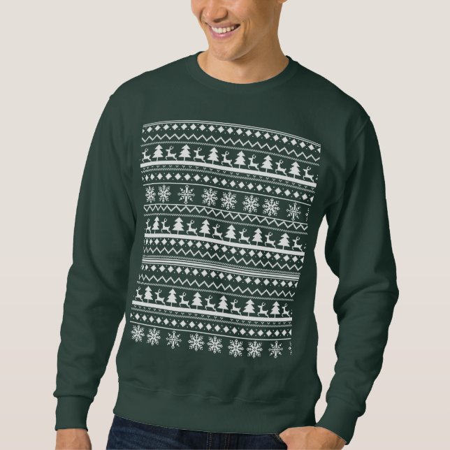 Classic Holiday Christmas Sweater Pattern (Front)