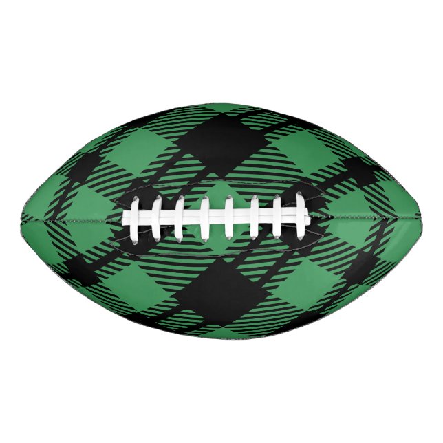 Classic Holiday Green Chequered Pattern  Football (Front)