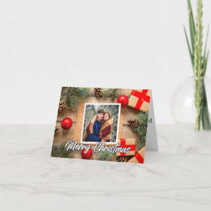 Classic Holiday Photo Custom Merry Christmas Card