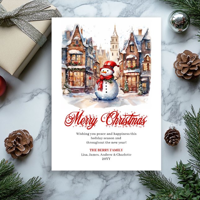 Classic holiday scene Christmas greeting card (Classic holiday scene Christmas greeting card

)