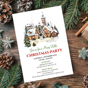 Classic holiday scene Christmas party invitation