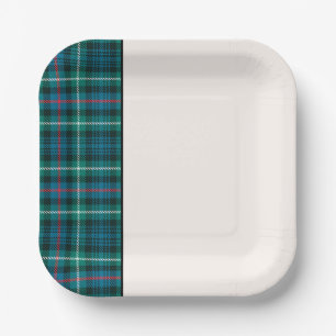 Classic Holiday Tartan Plaid Festive Two Tone Paper Plate