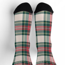 Classic Holiday Tartan Plaid Initials Festive