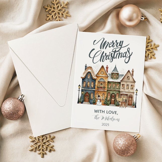 Classic Holiday Town Christmas Card (Creator Uploaded)