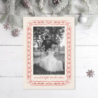 Classic Holly Painted Frame Wedding Photo
