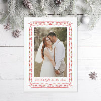 Classic Holly Painted Frame Wedding Photo