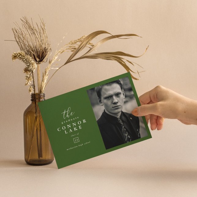 Classic Horizontal Graduation Photo  Announcement (Creator Uploaded)