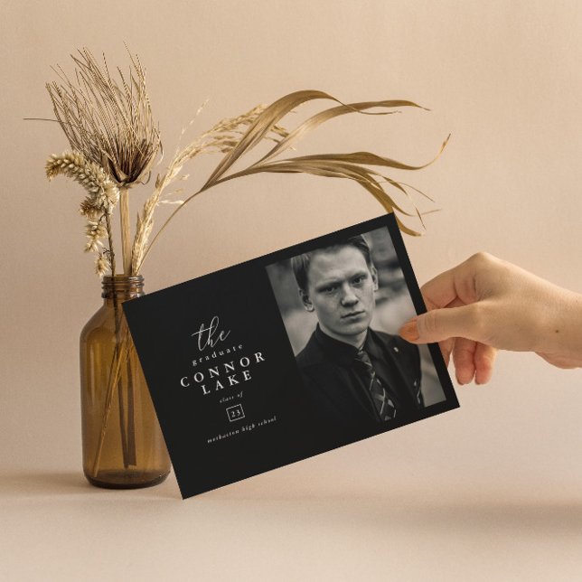 Classic Horizontal Graduation Photo  Announcement (Creator Uploaded)