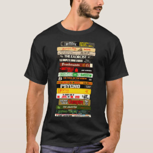 Classic Horror Books Stack T-Shirt