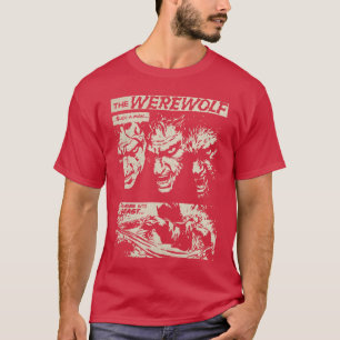 Classic Horror Movie Monster Horror Comic Werewolf T-Shirt