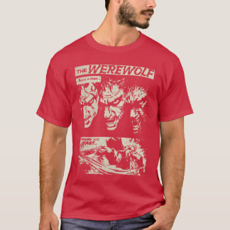 Classic Horror Movie Monster Horror Comic Werewolf T-Shirt