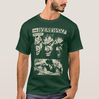 Classic Horror Movie Monster Horror Comic Werewolf T-Shirt