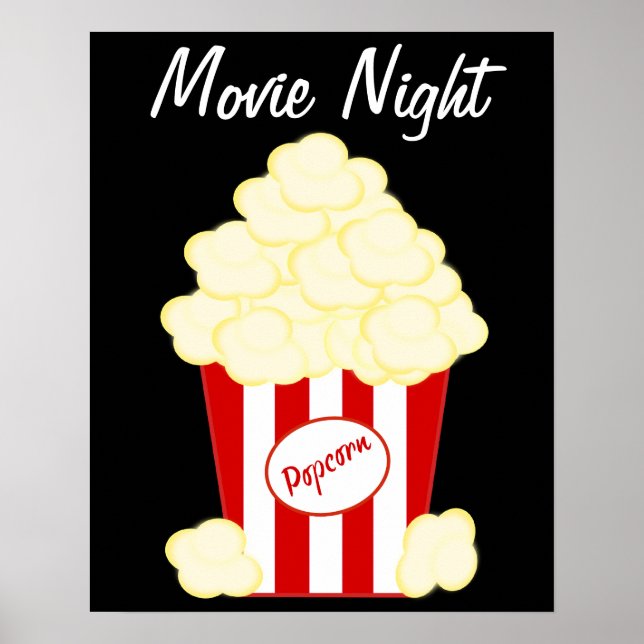 Classic Hot Buttered Popcorn Movie Poster (Front)