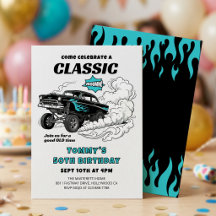 Classic Hot Rod Gasser Race Car Vintage Birthday