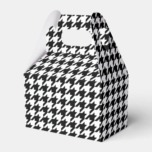 Classic houndstooth pattern Dogstooth check design Favour Box (Front Side)