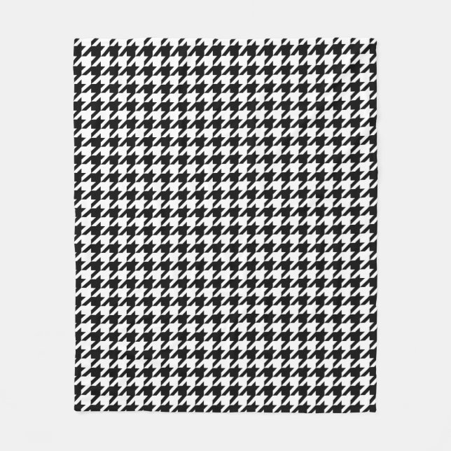 Classic houndstooth pattern Dogstooth check design Fleece Blanket (Front)