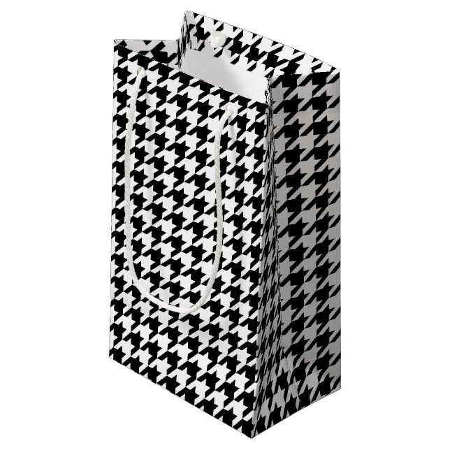 Classic houndstooth pattern Dogstooth check design Small Gift Bag (Front Angled)
