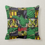 Classic Hulk Comic Book Pattern Cushion<br><div class="desc">This Hulk pattern is comprised of various classic Hulk comic book panels and character art.</div>