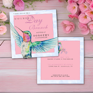 Classic Hummingbird Mother's Day Brunch Invitation