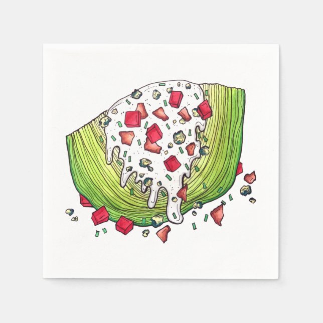 Classic Iceberg Lettuce Wedge Salad Food Foodie Napkin (Front)