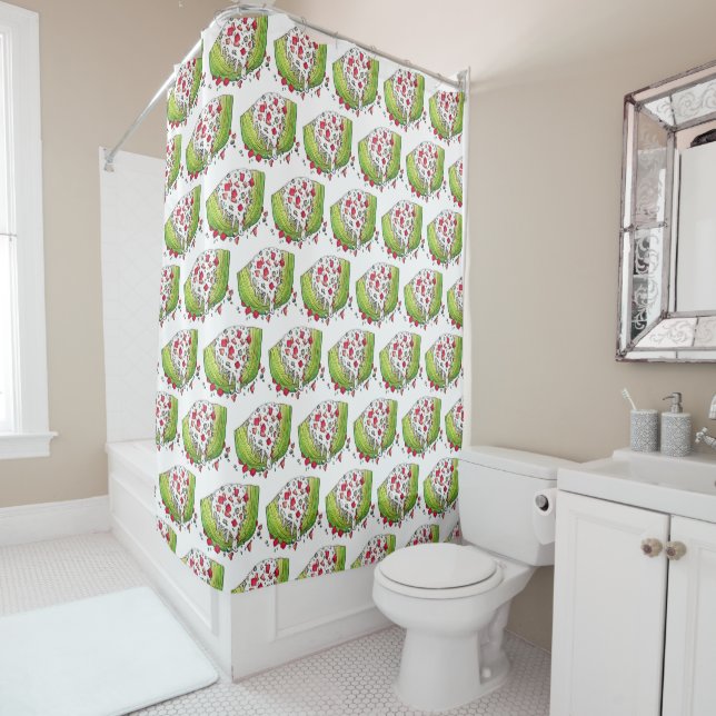 Classic Iceberg Lettuce Wedge Salad Food Foodie Shower Curtain (In Situ)