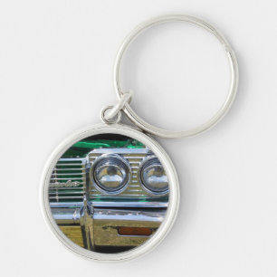 classic impala chrome with green paint key ring