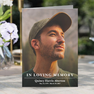 Classic In Loving Memory Memorial Program Programme