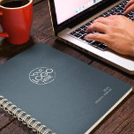 Classic Indigo-Navy Blue Modern Logo Weekly Planner<br><div class="desc">Classically styled 2024 weekly prominently featuring a personal logo. Personalizable logo,  year,  name. Understated elegance. Stylish modern serif typography. Planner with monthly overviews and weekly planning sheets. Contact for assistance in personalising.</div>