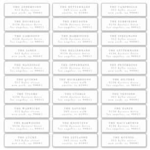 Classic Individual Dark Grey White Guest Address