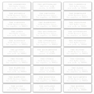 Classic Individual Sage Green White Guest Address