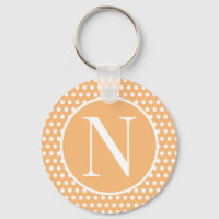 Classic initial letter Light Orange Polka Dots