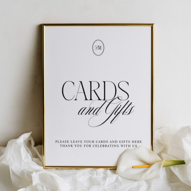 Classic Ink & Soft White Cards & Gift Wedding Sign (Classic Ink & Soft White Cards & Gift Wedding Sign)