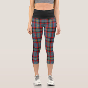 Classic Irish McNamara Family Tartan Plaid Capri Leggings