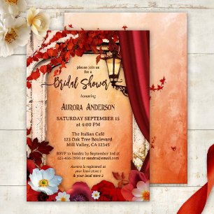 Classic Italian Boho Bridal Shower Invitation