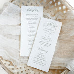Classic Italian Elegance White and Sage | Wedding Programme<br><div class="desc">These simple and elegant, white and sage green wedding welcome programs feature classic, old-world style with romantic calligraphy. Set the tone for your luxe, sophisticated Italy inspired wedding with this classy, minimalist design. Easily add your order of ceremony, a special message of thanks to your guests, and the names of...</div>