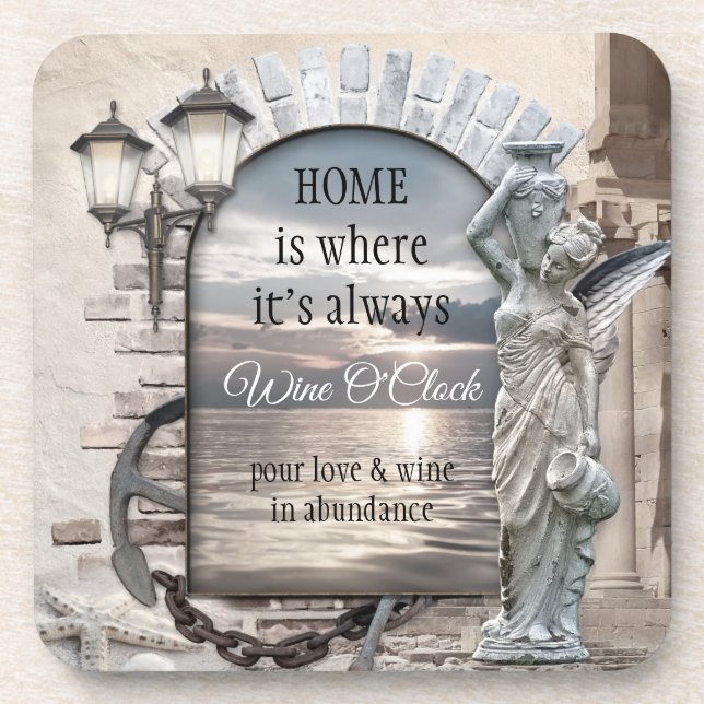 Classic Italian Nautical Wine Coaster (Front)