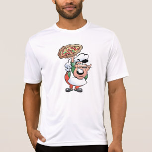 Classic Italian Pizza Chef Cartoon T-Shirt