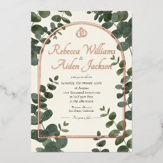 Classic Ivory and Rose Gold Foil Wedding