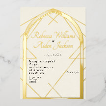 Classic Ivory and Rose Gold Foil Wedding