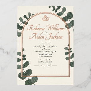Classic Ivory and Rose Gold Foil Wedding