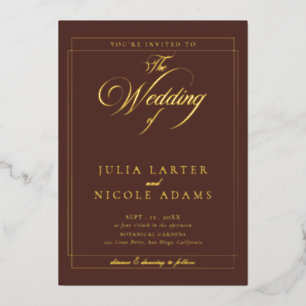 Classic Ivory Black Calligraphy Wedding
