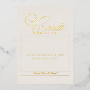 Classic Ivory Black Cards & Gifts Wedding Sign