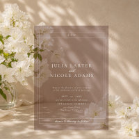 Classic Ivory Brown Simple Minimalist Wedding